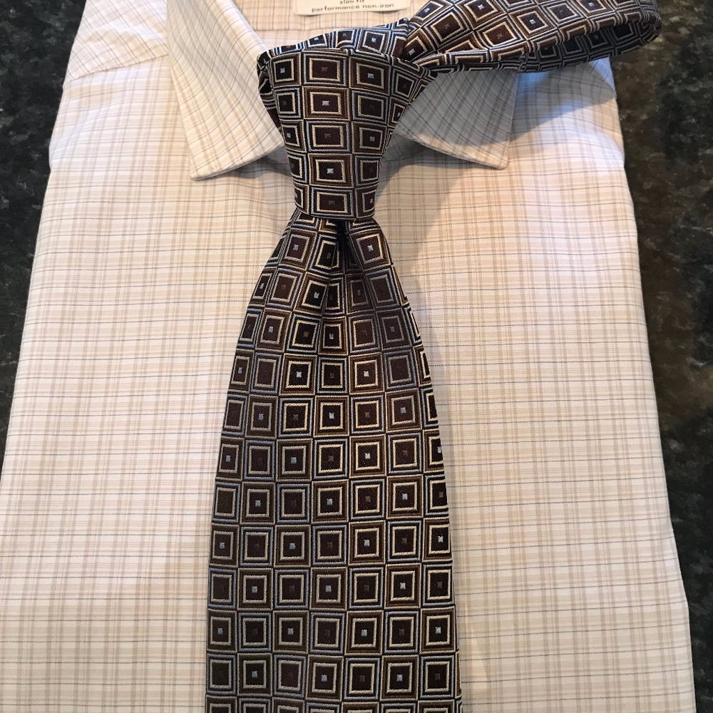 Brown Multi-Square Pattern